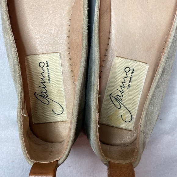 Gaimo anthropologie Arcadia espadrilles tan/khaki suede leather uppers size 8 - Picture 4 of 6
